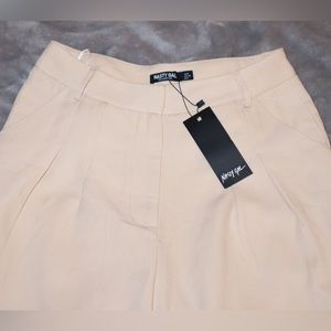 Nasty Gal Straight Talkin Waisted Tailored Pants